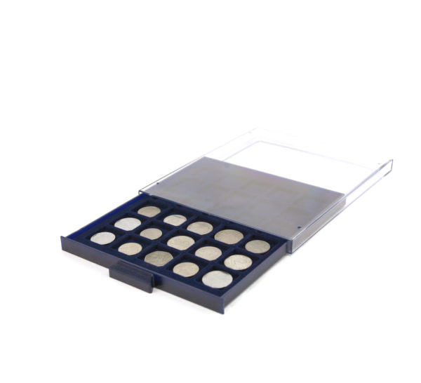 Bandeja para monedas Smart azul pequeña apilable