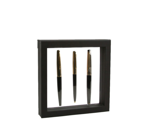 Marco para objetos Nimbus negro 15x15 cm con pluma