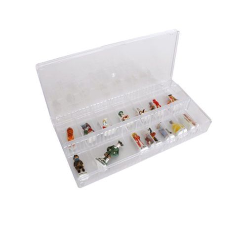 Caja clasificadora apilable con separaciones ajustables