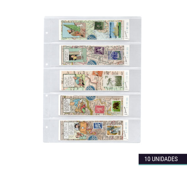 Hojas clasificadoras transparentes 25x32cm 5 departamentos-S