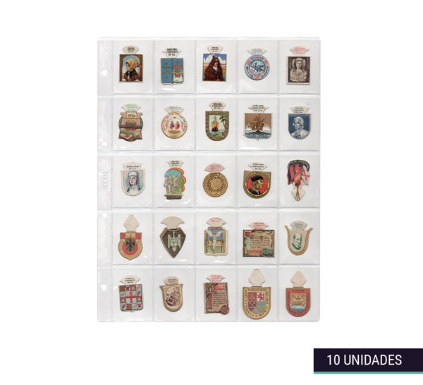 Hojas clasificadoras transparentes 25x32cm 25 departamentos Auxilio Social
