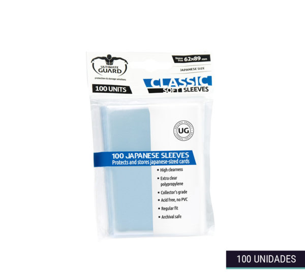 Fundas Classic Soft Sleeves Japanese transparentes 6,2×8,9cm