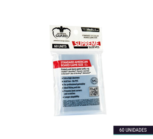 Fundas Supreme Sleeves American Standard transparentes 5,9x9,15cm
