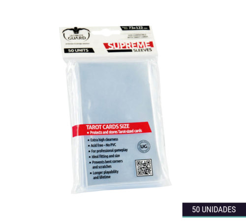 Fundas Supreme Sleeves Tarot size transparentes 7,3x12,2cm