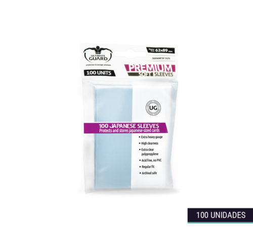 Fundas Premium Soft Sleeves Japanese transparentes 6,2x8,9cm