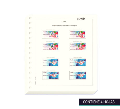 Suplemento hojas Filober España 2017 sellos ATM
