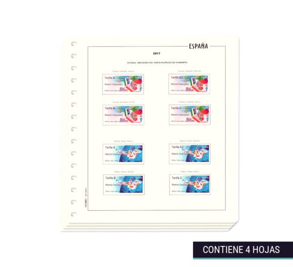 Suplemento hojas Filober España 2017 sellos ATM