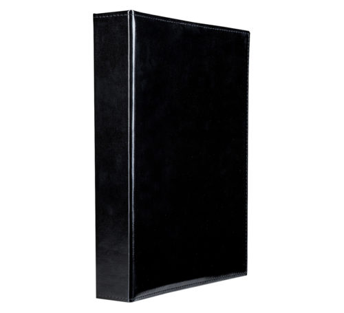 Álbum negro con fundas postales modernas