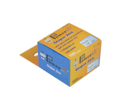 Caja de 5000 grapas 26-6 Powerhit Flecha