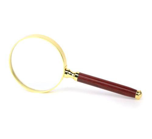 Lupa con mago de rosewood grande de 2x aumentos