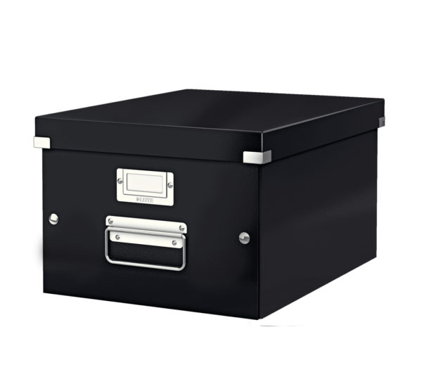 Caja de almacenaje mediana Click Store negra