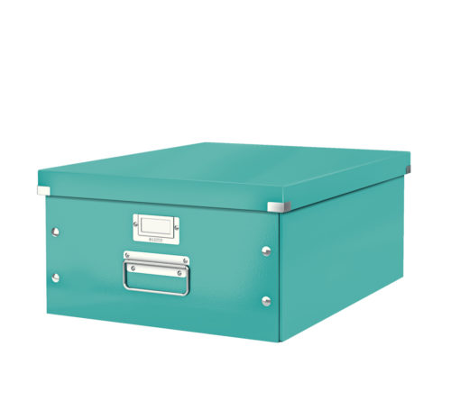 Caja de almacenaje grande Click Store turquesa