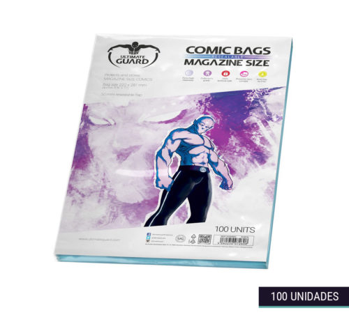 Fundas Comic Bags Resealable Magazine Size 222×281mm