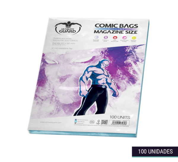 Fundas Comic Bags Resealable Magazine Size 222×281mm
