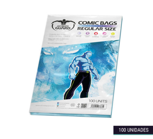 Fundas transparentes tamaño regular con cierre reutilizable 18,1x26,35cm