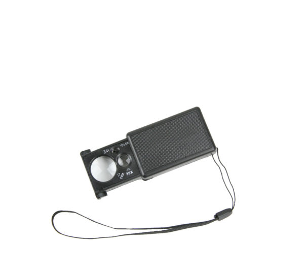 Lupa desplegable led y lámpara UV 10x aumentos