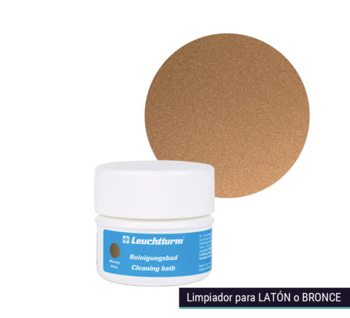 Líquido limpia monedas de latón y bronce