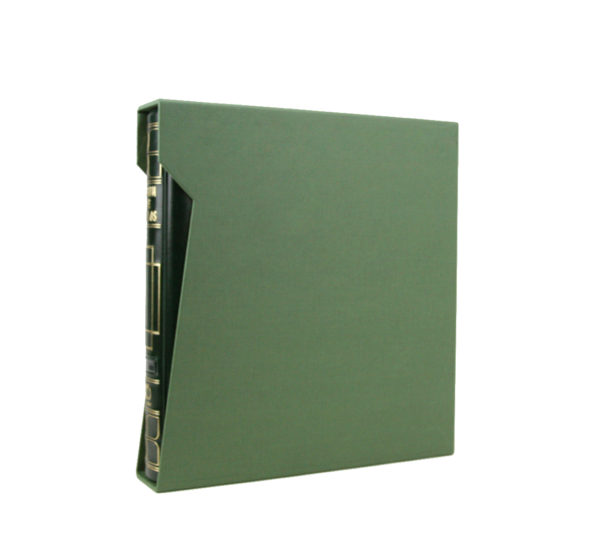 Álbum verde acolchado para colecciones de filatelia