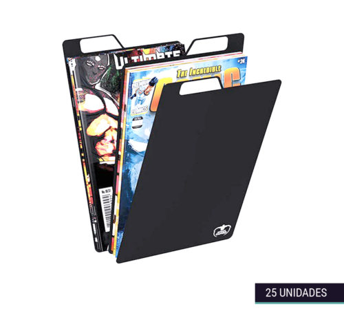 Pack de 25 separadores negro premium para cómics