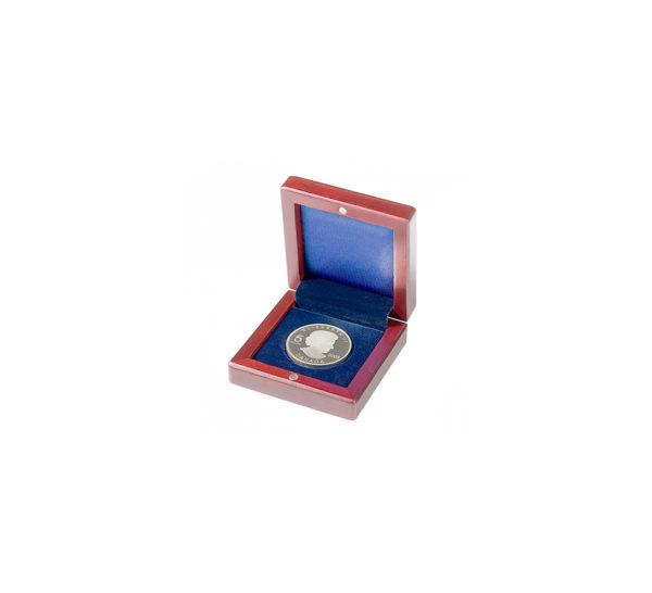 Estuche de madera Volterra para 1 moneda de 41 mm ∅ de la marca Leuchtturm