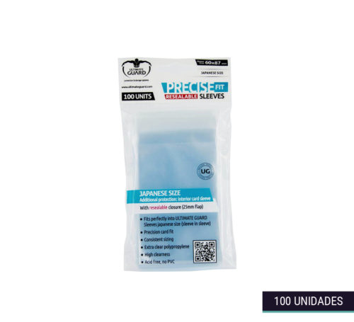 Fundas Precise-Fit Resealable Sleeves Japanese Size 60x87mm