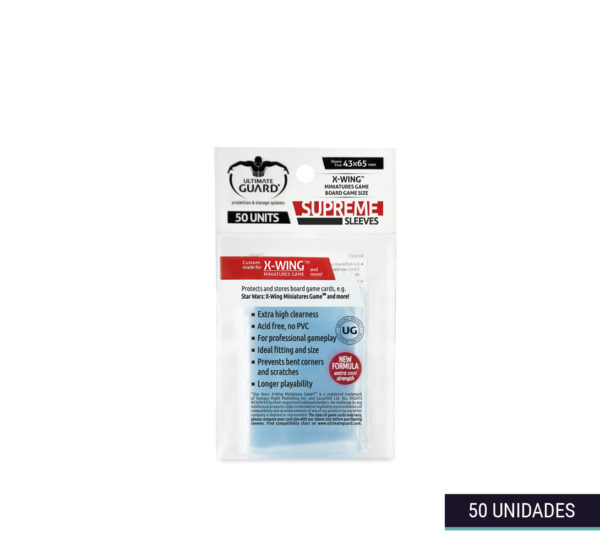 Fundas Supreme Sleeves X-Wing Board Game Size 43x65mm